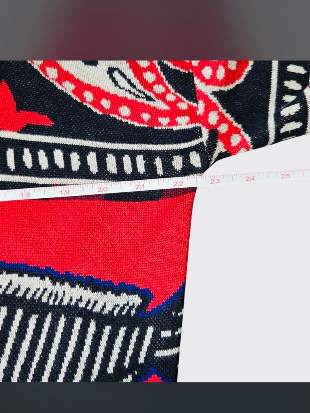 FARM Rio Navy Mixed Print Knit Cardigan Small - Picture 10 of 14